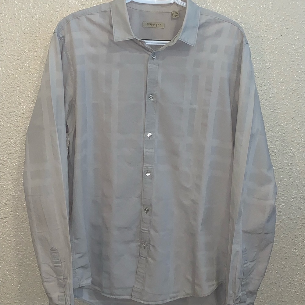 Burberry Brit, button-down shirt, size large.